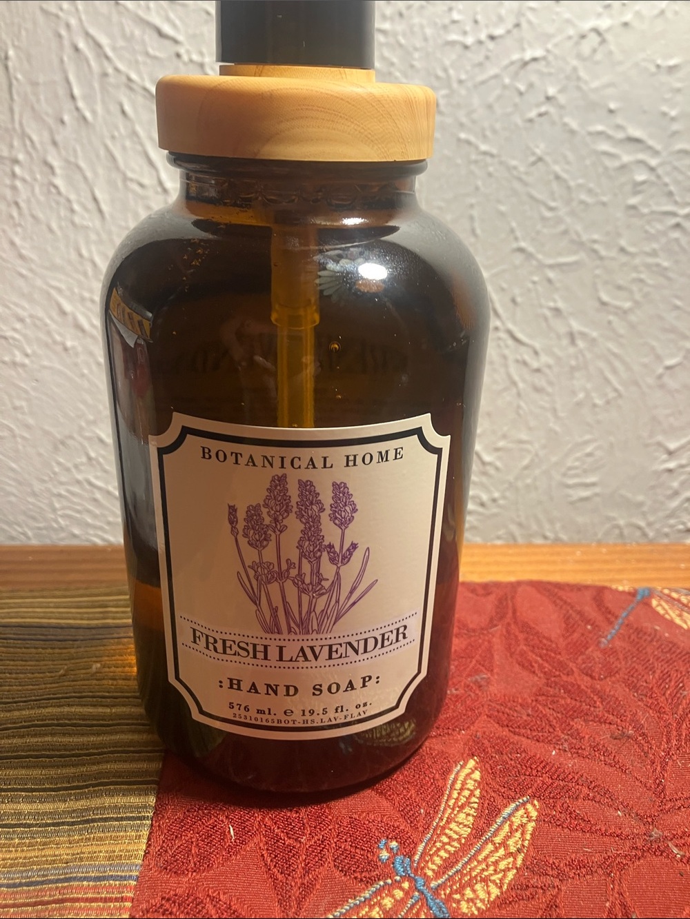 Fresh Lavender Hand Soap — Amber Bottle with Wood-Tone Pump